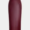 Basic Faux Leather Slit Skirt>MICAS Best