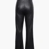 Basic Faux Leather Trousers>MICAS Outlet