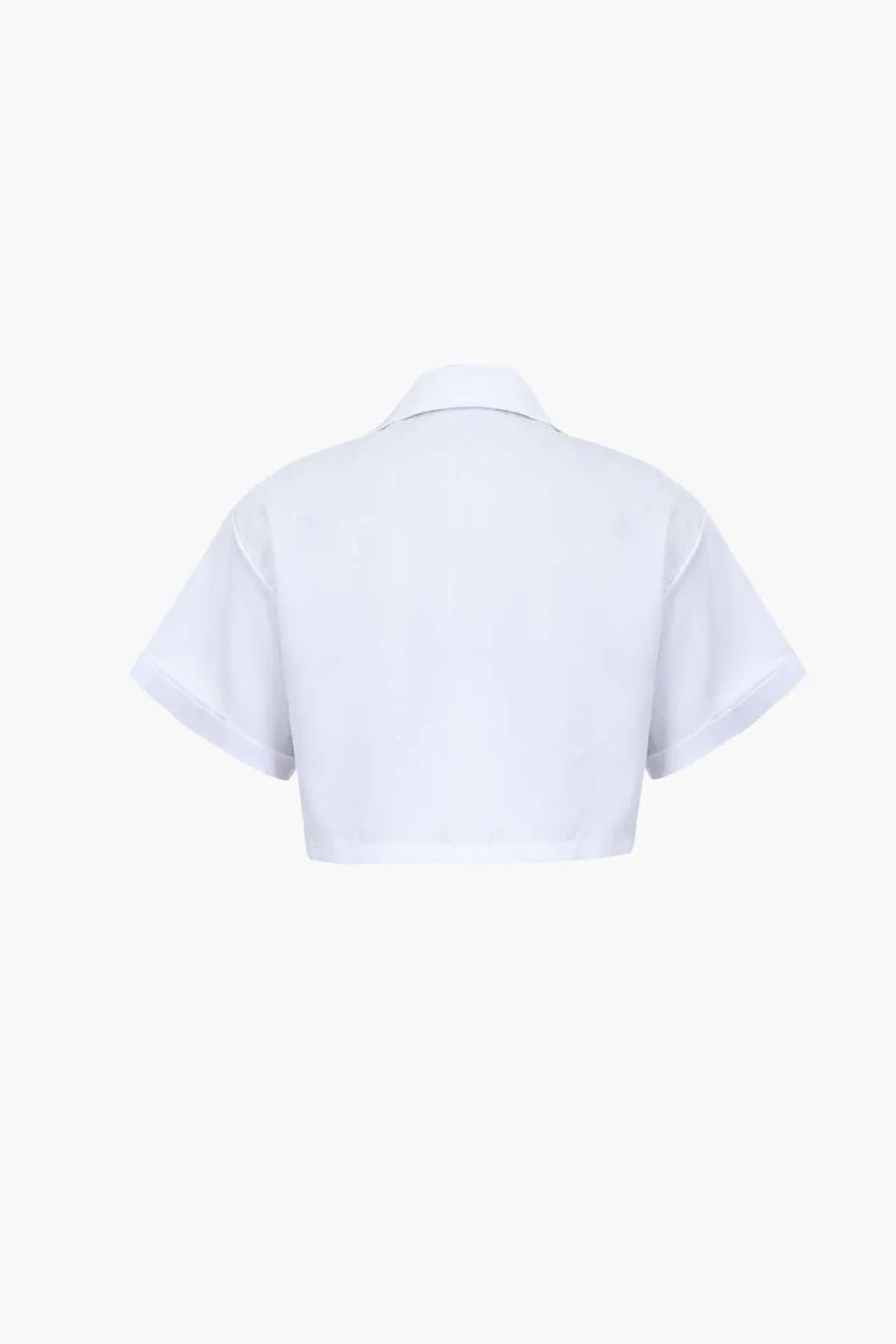 Basic Flap Pocket Twist Hem Shirt>MICAS Fashion