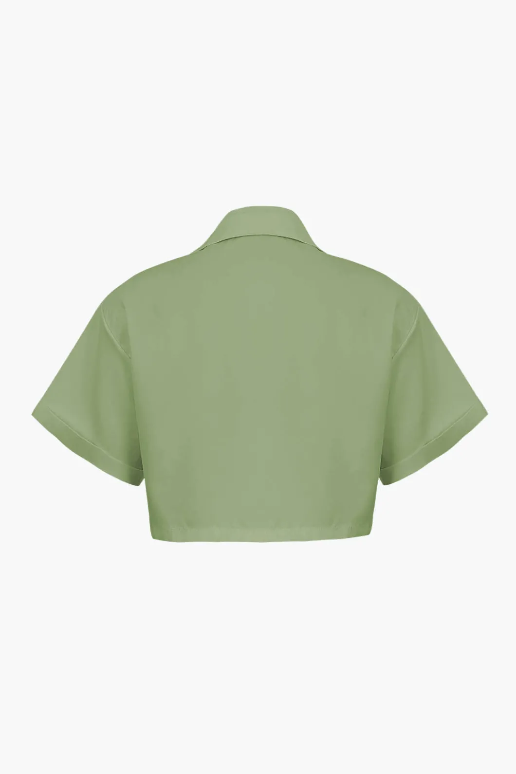Basic Flap Pocket Twist Hem Shirt>MICAS Fashion