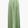 Basic Heavy Satin High Waisted Wide Leg Pants>MICAS Fashion