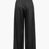 Basic Heavy Satin High Waisted Wide Leg Pants>MICAS Fashion