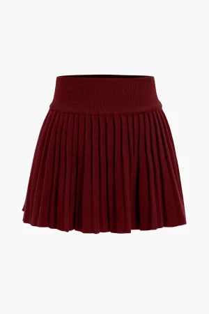 Basic Knit Pleated Skirt>MICAS Discount
