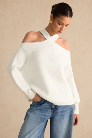 Basic Knitted Cut Out Long-Sleeve Top>MICAS Hot
