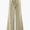 Basic Linen Drawstring Wide Leg Pants>MICAS Online