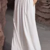 Basic Linen High Waist Maxi Skirt>MICAS Discount