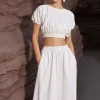Basic Linen High Waist Maxi Skirt>MICAS Discount