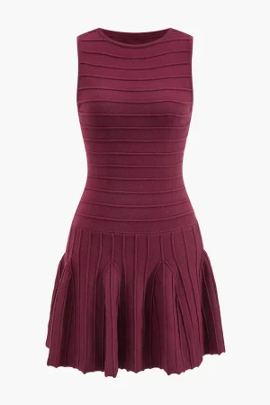 Basic Ribbed Sleeveless Sweater Dress>MICAS Discount