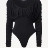 Basic Ruched Bodysuit>MICAS New