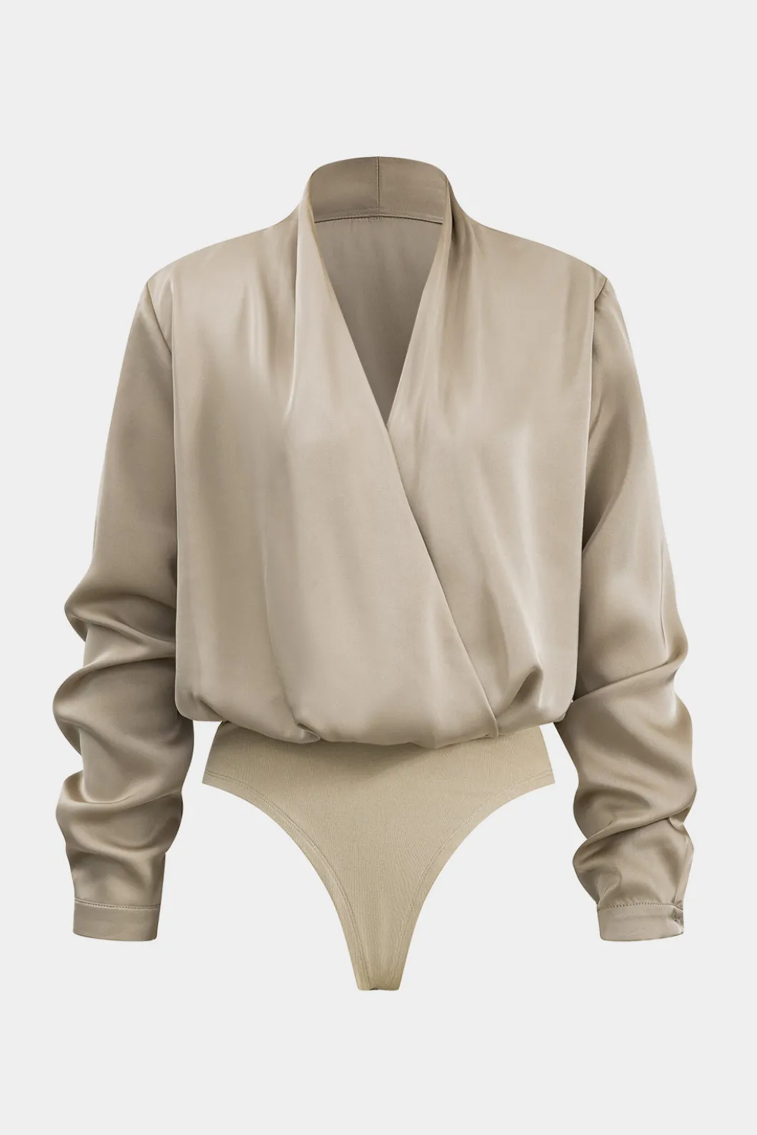 Basic Satin Long Sleeve Bodysuit>MICAS Online