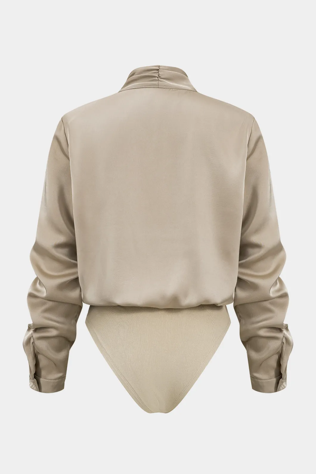 Basic Satin Long Sleeve Bodysuit>MICAS Online