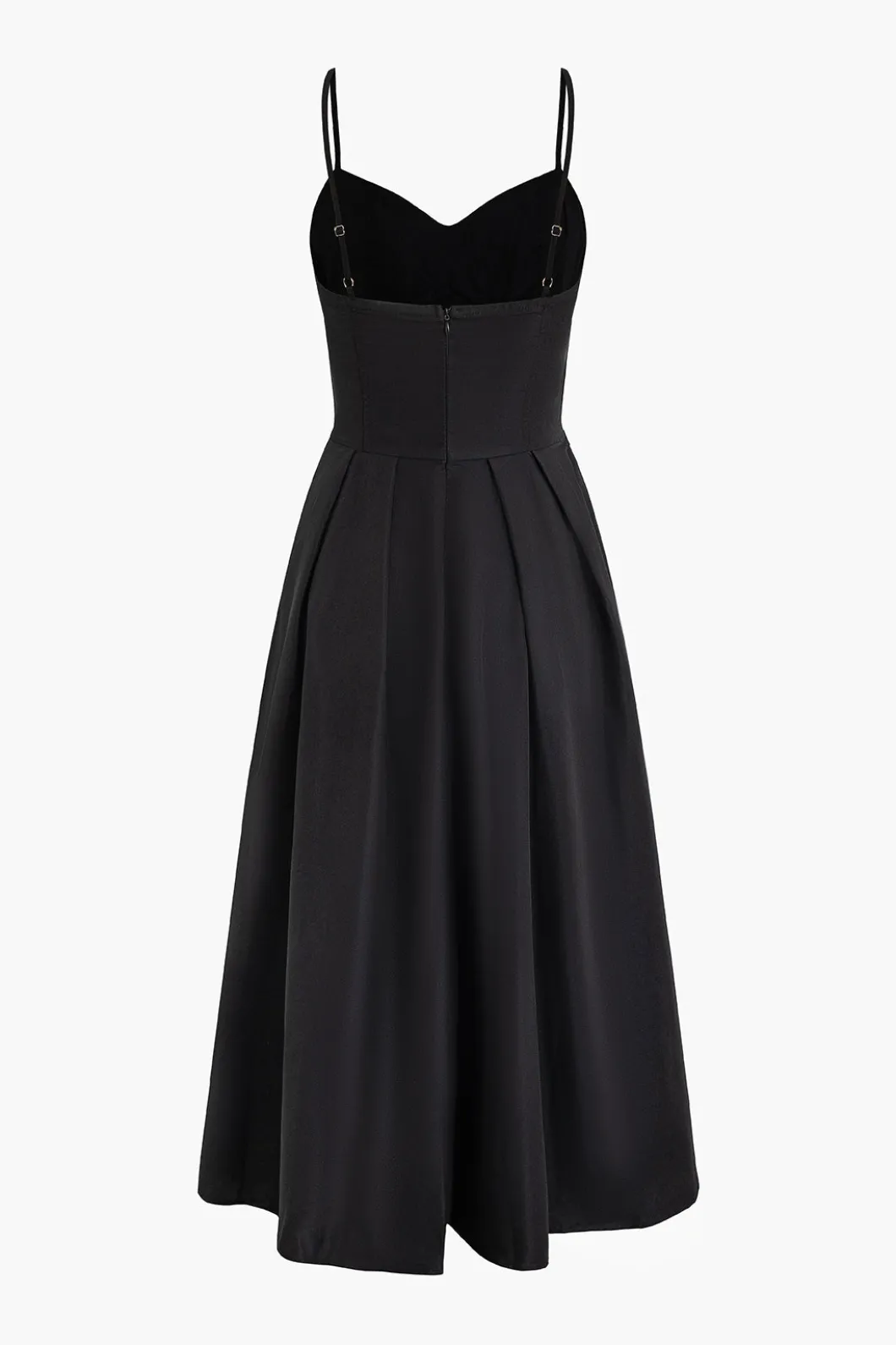 Basic Solid Corset Midi Dress>MICAS Online