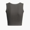 Basic Solid Crop Tank Top>MICAS Clearance