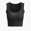 Basic Solid Crop Tank Top>MICAS Clearance