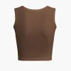 Basic Solid Crop Tank Top>MICAS Clearance
