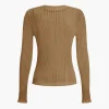 Basic Solid Knit Long-Sleeve Top>MICAS Sale
