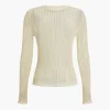 Basic Solid Knit Long-Sleeve Top>MICAS Sale