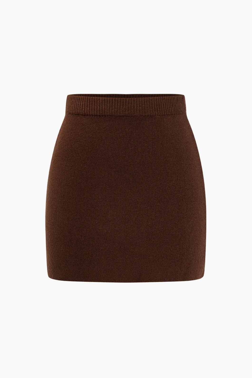 Basic Solid Knit Mini Skirt>MICAS Fashion