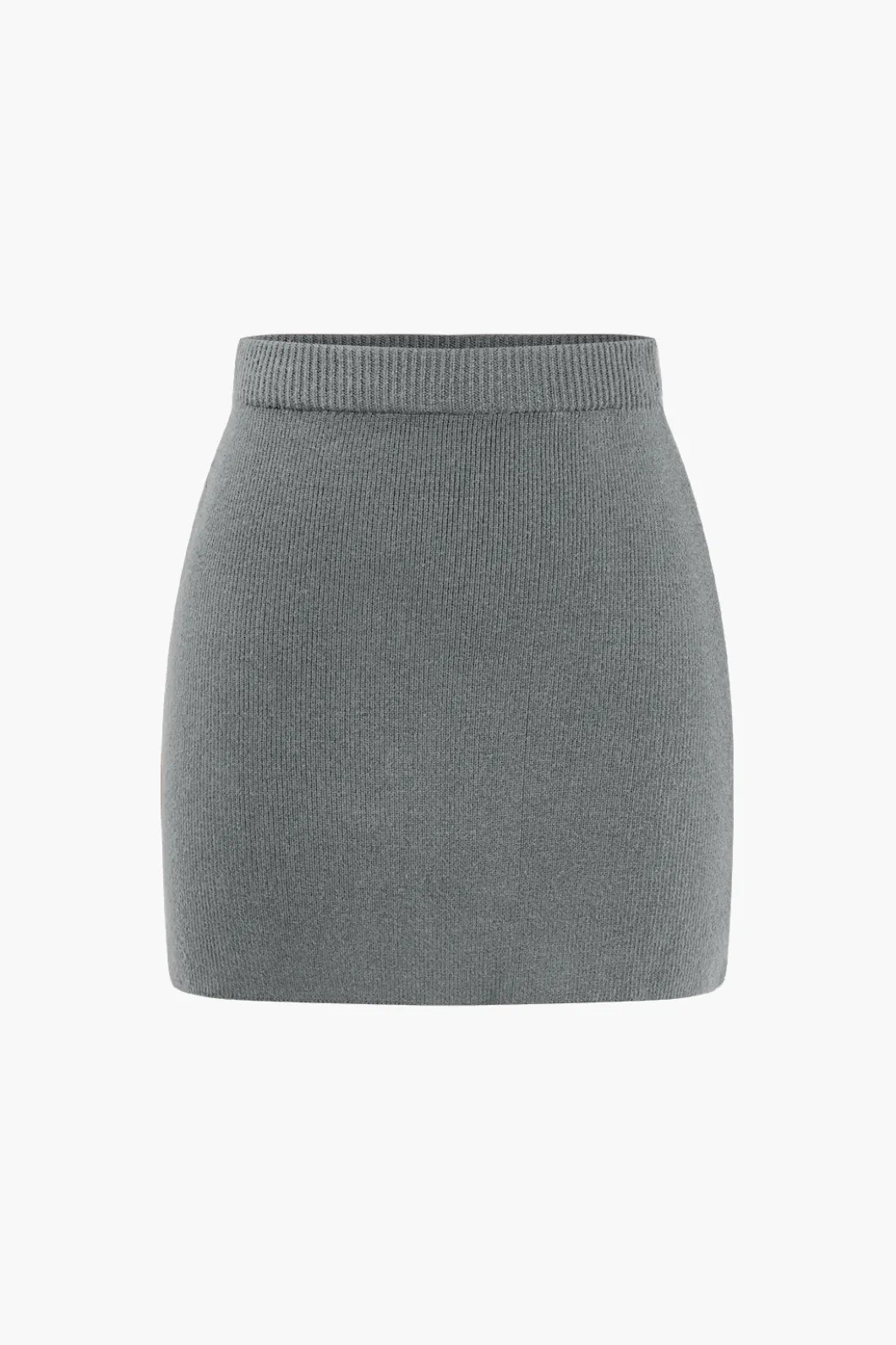 Basic Solid Knit Mini Skirt>MICAS Fashion