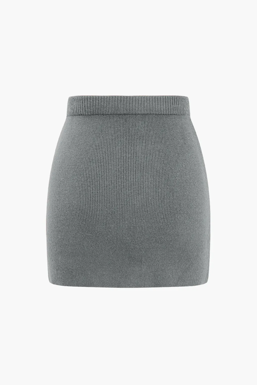 Basic Solid Knit Mini Skirt>MICAS Fashion