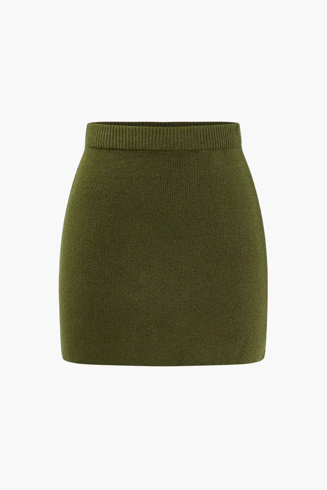 Basic Solid Knit Mini Skirt>MICAS Fashion