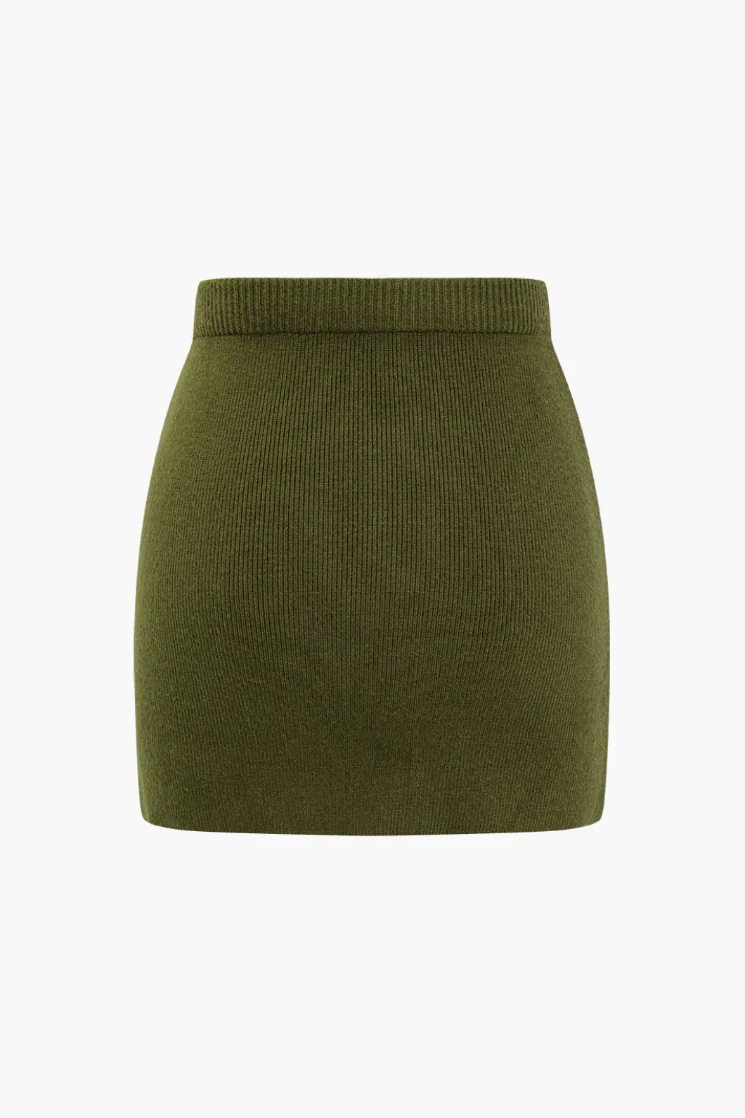 Basic Solid Knit Mini Skirt>MICAS Fashion
