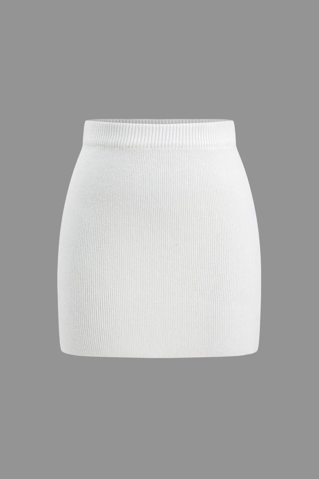 Basic Solid Knit Mini Skirt>MICAS Fashion