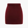 Basic Solid Knit Mini Skirt>MICAS Fashion
