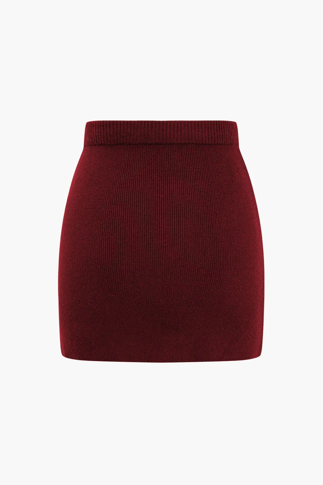 Basic Solid Knit Mini Skirt>MICAS Fashion
