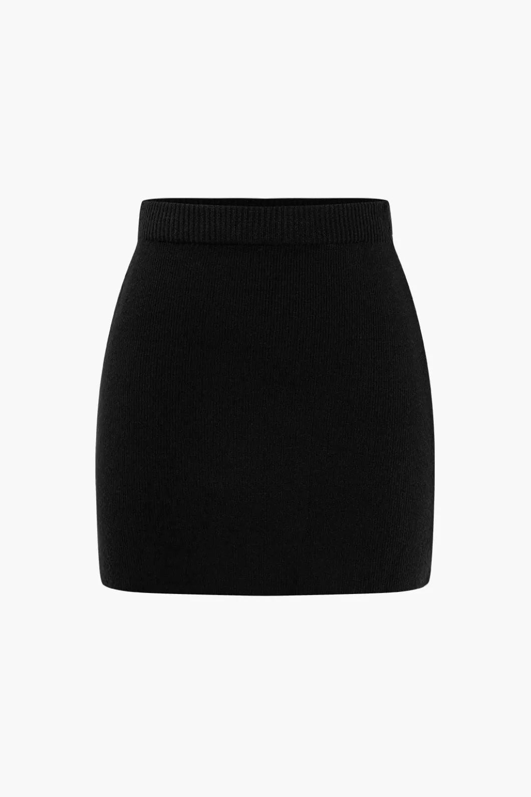 Basic Solid Knit Mini Skirt>MICAS Fashion