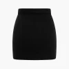 Basic Solid Knit Mini Skirt>MICAS Fashion