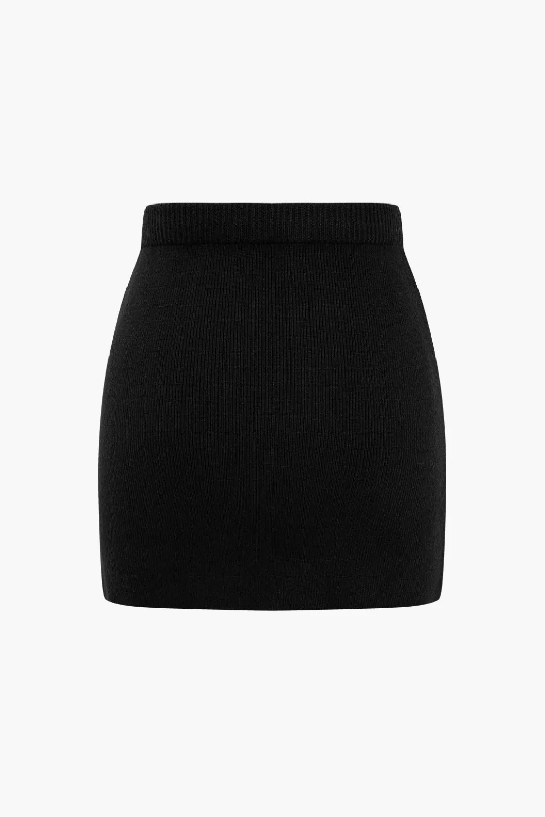 Basic Solid Knit Mini Skirt>MICAS Fashion