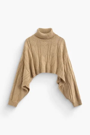 Basic Solid Knit Mock Neck Long-Sleeve Top>MICAS Outlet