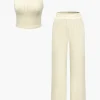 Basic Solid Knit Tank Top And High Waist Pants Set>MICAS Online