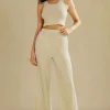 Basic Solid Knit Tank Top And High Waist Pants Set>MICAS Online
