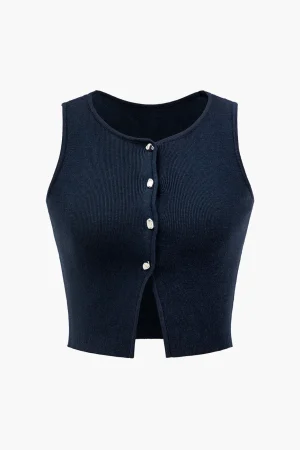 Basic Solid Knit Vest>MICAS Discount