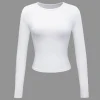 Basic Solid Round Neck Long Sleeve Top>MICAS Clearance