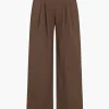 Basic Solid Ruched Wide Leg Trousers>MICAS Discount