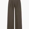 Basic Solid Ruched Wide Leg Trousers>MICAS Discount