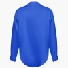 Basic Solid Satin Long-Sleeve Shirt>MICAS Sale