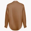 Basic Solid Satin Long-Sleeve Shirt>MICAS Sale