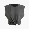 Basic Solid Sleeveless T-shirt>MICAS Hot