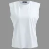 Basic Solid Sleeveless T-shirt>MICAS Hot