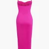 Basic Solid Slip Maxi Dress>MICAS Hot