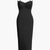 Basic Solid Slip Maxi Dress>MICAS Hot