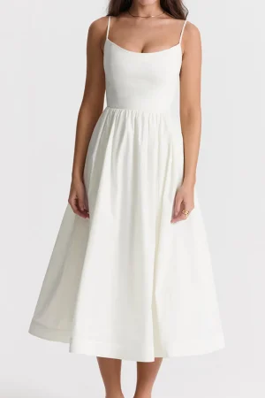 Basic Solid Slip Midi Dress>MICAS Sale