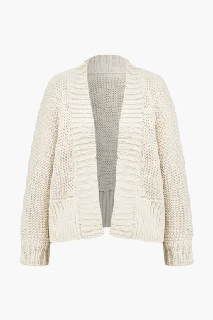 Basic Solid Sweater Cardigan>MICAS Fashion
