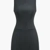 Basic Solid Tank Mini Dress>MICAS Outlet