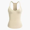 Basic Solid V-neck Tank Top>MICAS Online