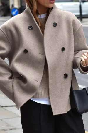 Basic Solid Warm Coat>MICAS Fashion